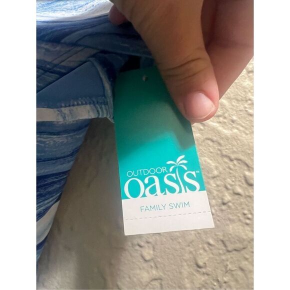 Outdoor Oasis Blue Marble Medium Coverage Swimsuit Bottom Woman’s 1X NEW - Picture 5 of 10